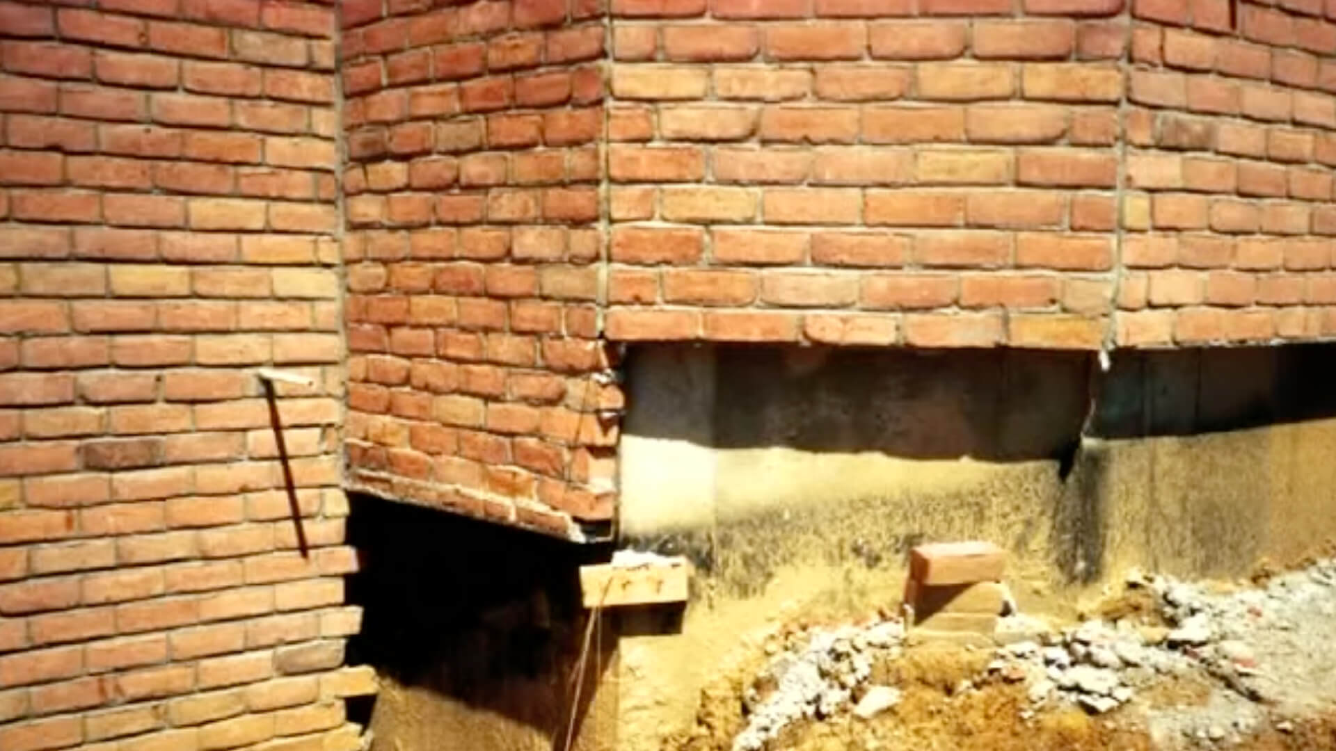 Supporting of Brick Work at Wall Base